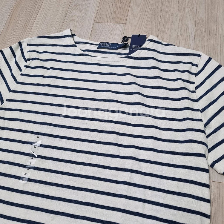 새제품M 폴로 스트라이프 세일러 클래식핏 긴팔 티셔츠--10