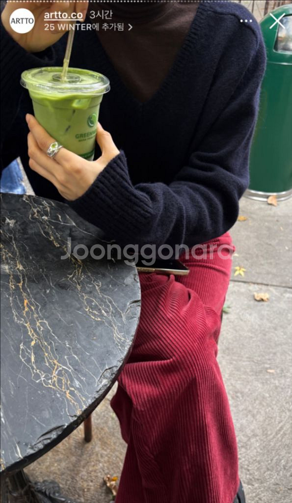 아르토 25FW Baby Alpaca V-Neck K--6