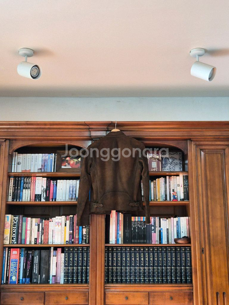 폴로 스웨이드 카페 레이서 자켓 (의류--1