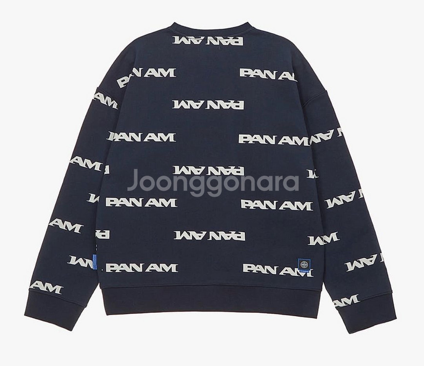 [새상품] 라이프팬암 올오버 오버핏 맨투맨 네이비--0