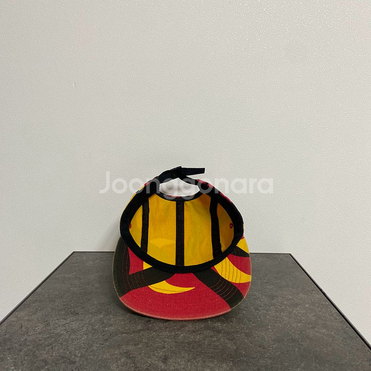 슈프림 밀리터리 워시드 카모 레드 박스로고 캠프캡 모자--4