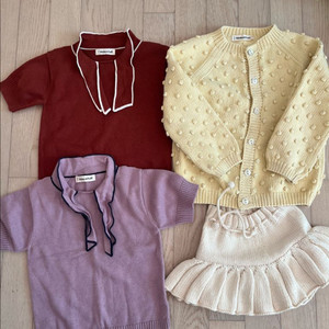 미샤앤퍼프 스케이팅 팝콘가디건 등 일괄 4y, 5-6y