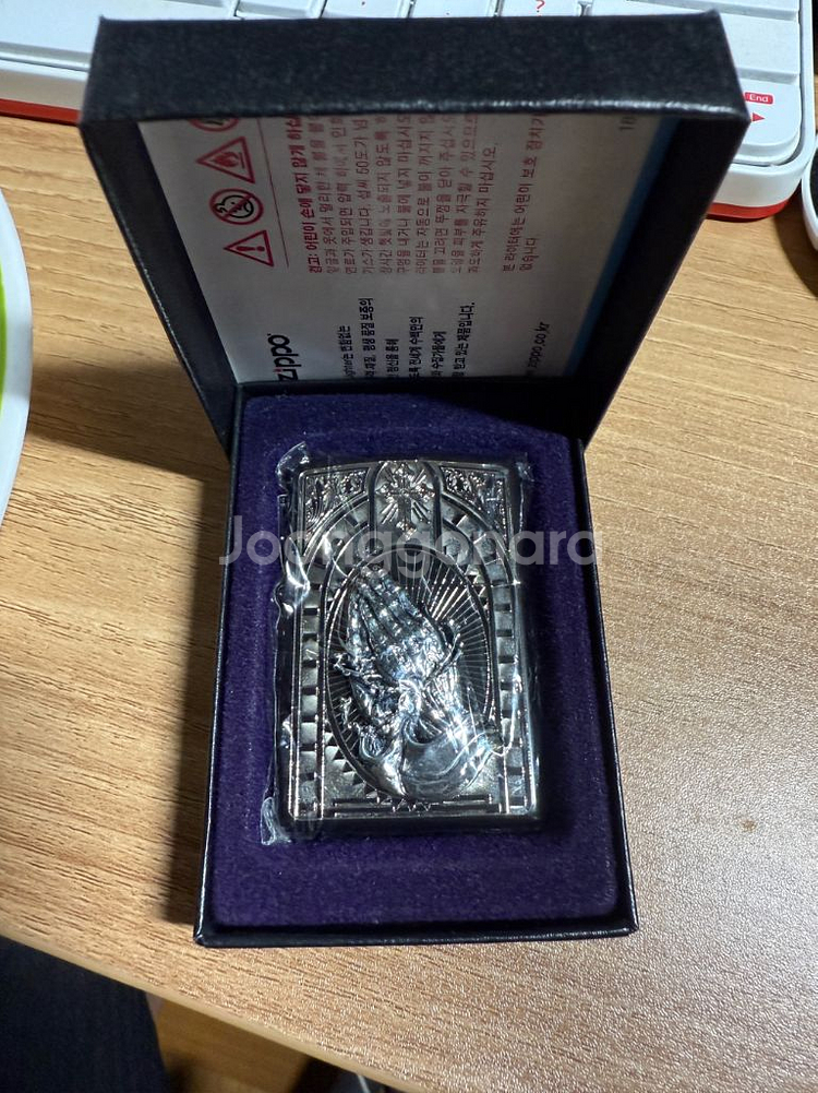 [중고] zippo 30개의 소원과 기도 라이터--0