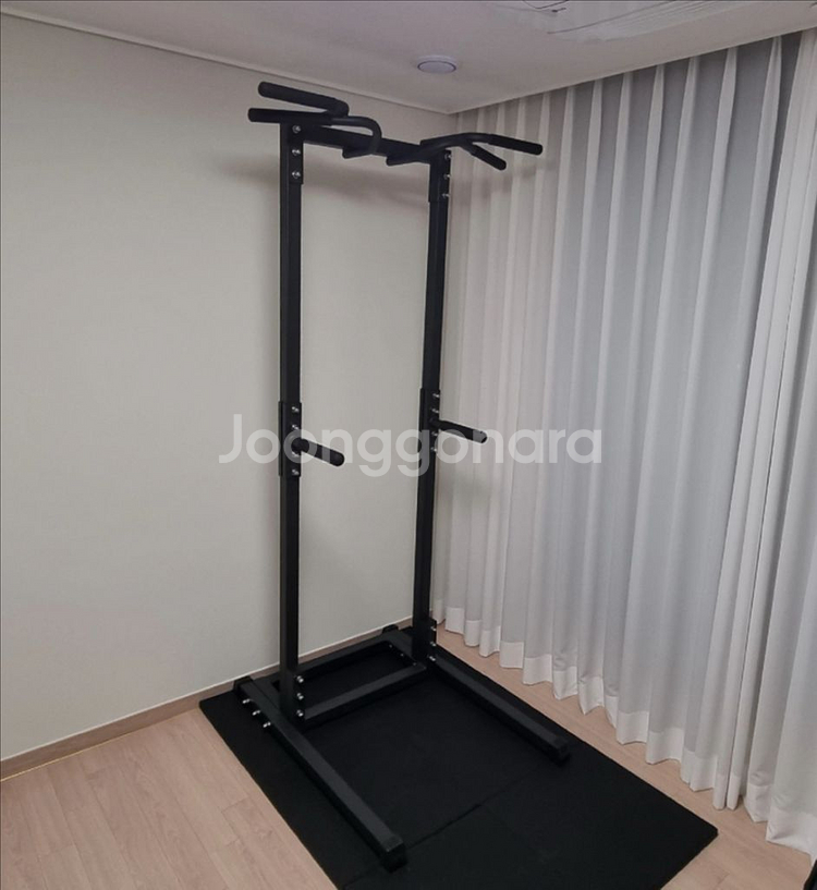재미어트 힘콩 철봉/ 블랙/ 딥스, 풀업/ 두가지 손잡--0