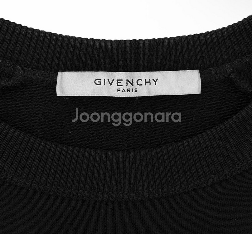 [XL] 지방시 남성 빈티지 크랙 로고 크루넥 맨투맨 블랙--6