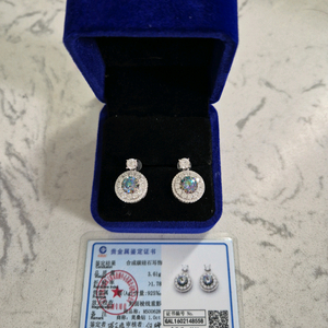 s925 블루모이사나이트 귀걸이