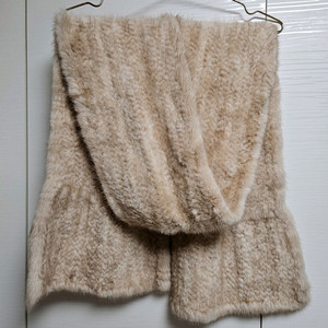 천연 니팅 밍크 머플러