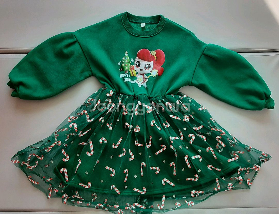 7세 사이즈 티니핑 기모 크리스마스 원피스 23000원--0