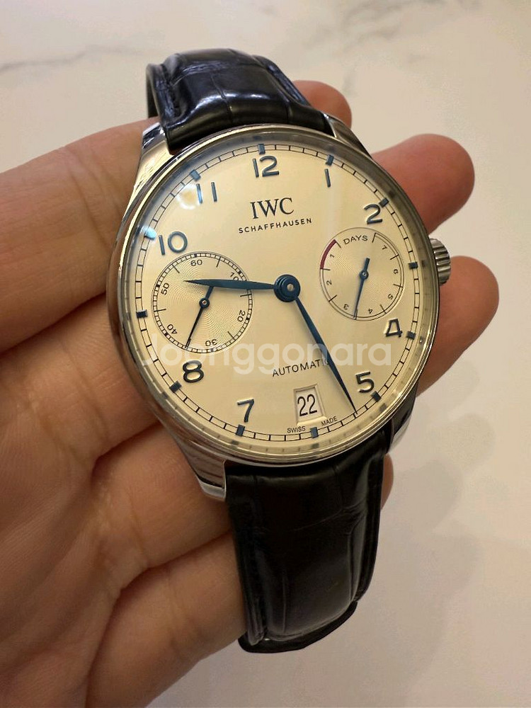 iwc 5007 세븐데이즈 블루핸즈--0