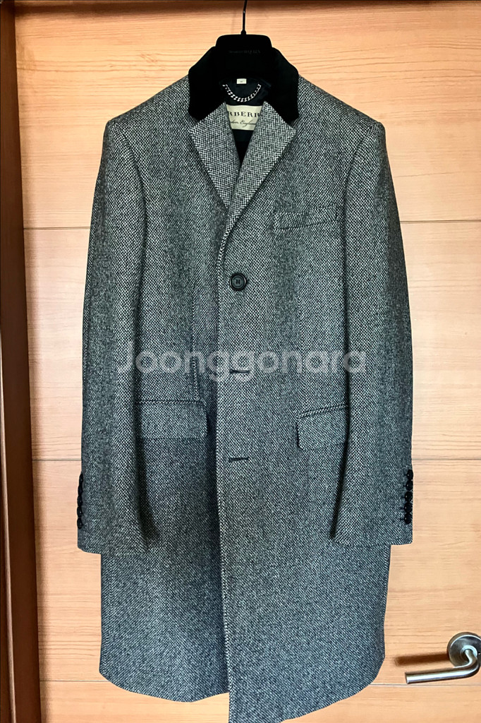 버버리 트위드 코트--0