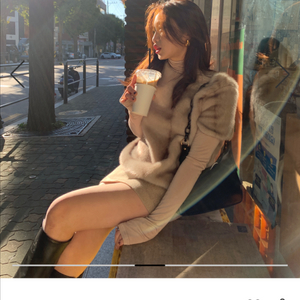 페이크퍼 베스트 반팔 퍼자켓