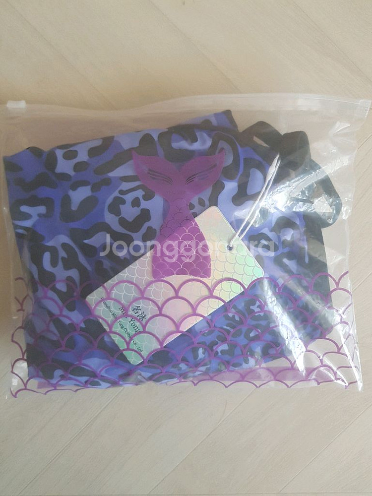 여자 호피무늬 수영복 2XL 사이즈 가슴패드 내장 퍼플--1