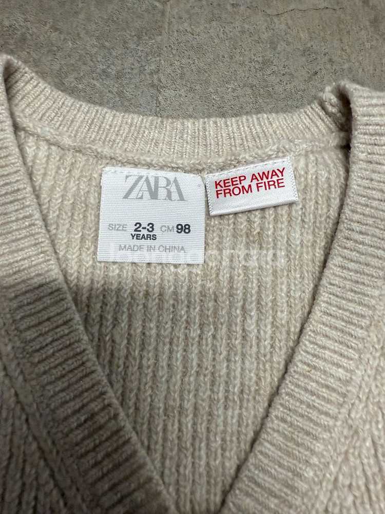 H&M 아기 유아 가디건 미착용 오트밀 98 2~3T--1