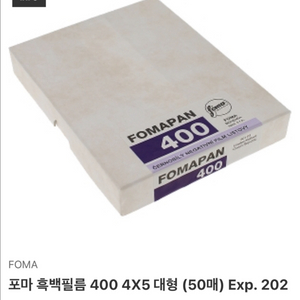 포마 흑백필름 400 4x5 대형필름 50매 새상품