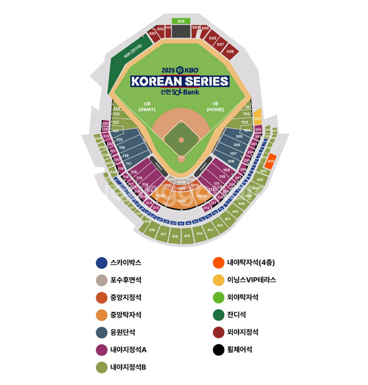 한국시리즈 5차전 한화 LG 외야지정석 2연석--0
