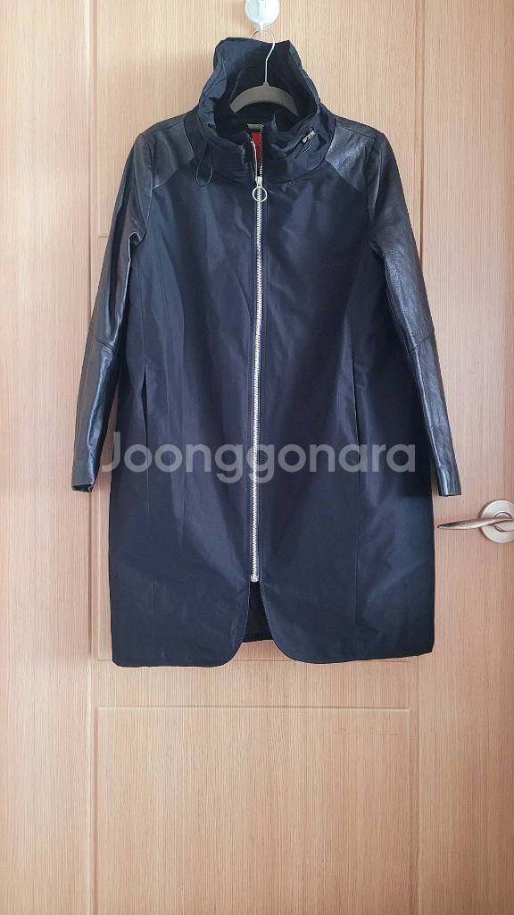 신장경 양가죽배색롱점퍼 55-66--0