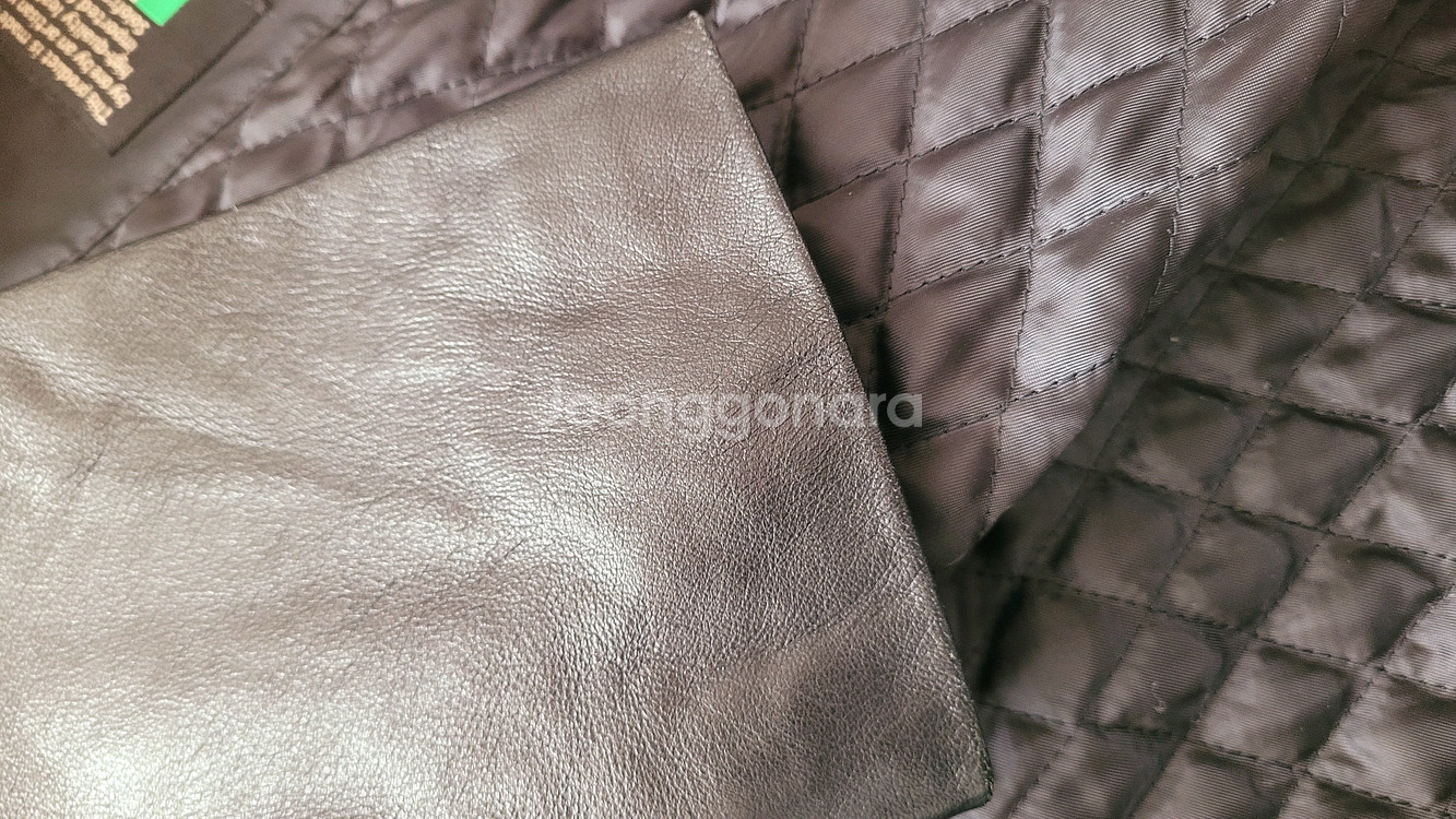 신장경 양가죽배색롱점퍼 55-66--7