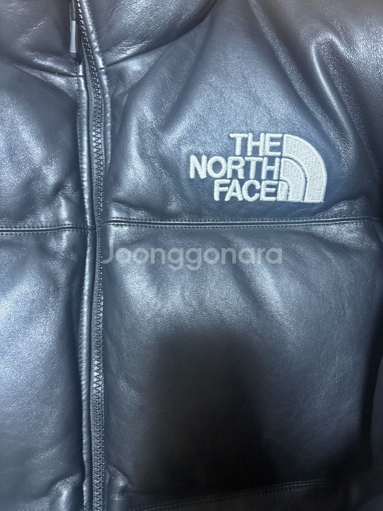 슈프림 노스페이스 레더눕시 L사이즈--4