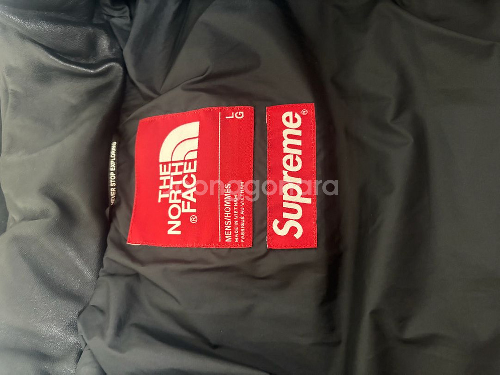 슈프림 노스페이스 레더눕시 L사이즈--6