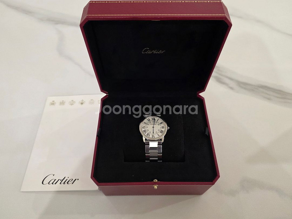 까르띠에 롱드솔로LM 36MM 스틸쿼츠 13년 인보이스--1