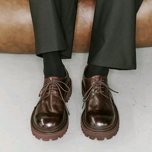 야세 6.5cm 페더 코만도솔 홀스하이드 더비 브라운