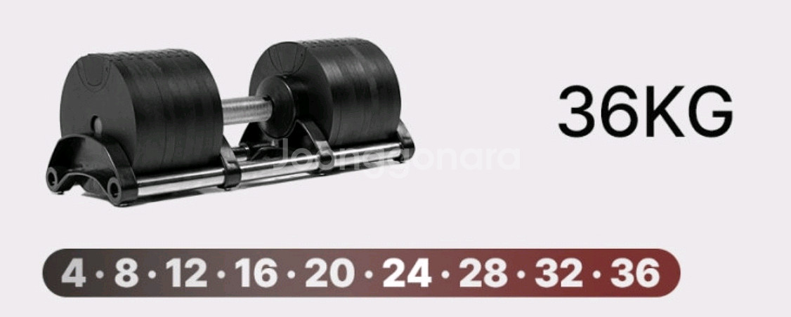 무게조절덤벨 36kg한쌍 4키로조절 세종--4