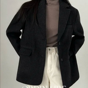 가내스라 위드 울 코트자켓 소프트 딥차콜 S