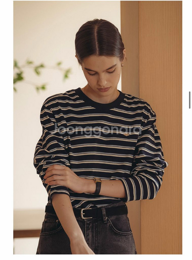 틸아이다이 스트라이프티셔츠+니브 스웨이드자켓 일괄--6