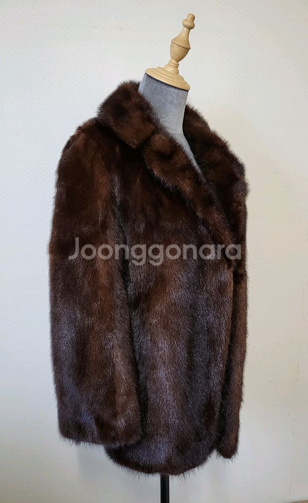 천연 풀스킨 롱 밍크코트 55 모피 퍼 자켓 여성 여자--2