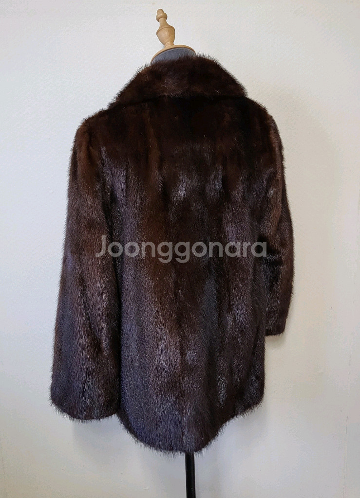 천연 풀스킨 롱 밍크코트 55 모피 퍼 자켓 여성 여자--3