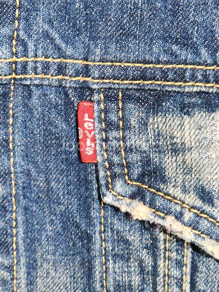(L) 리바이스 데님자켓 레드탭 청자켓 빈티지--3