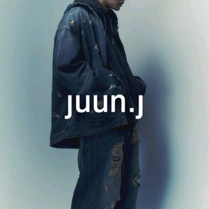 준지 24 디스트로이드 후드 데님 마원 자켓