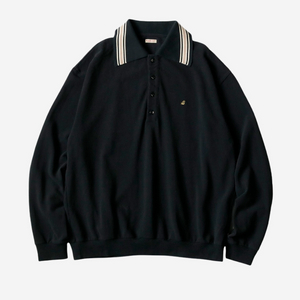 [2] 캐피탈 피케 랑글 컬러 레트로 폴로 블랙