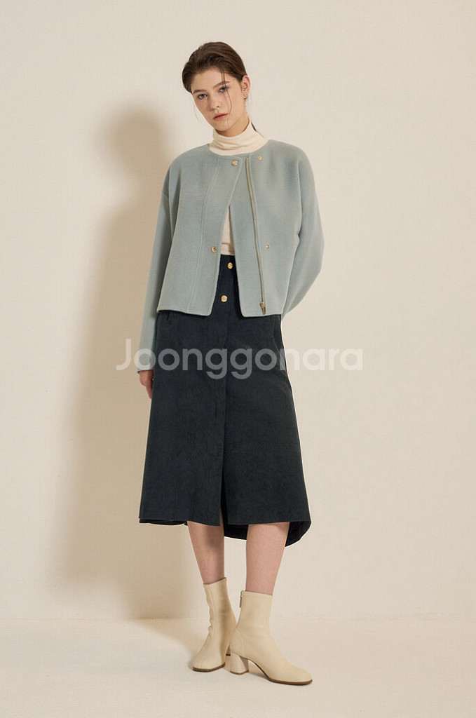 SJSJ 버튼 슬릿 플레어 스커트 택도 안 뗀 새상품--3