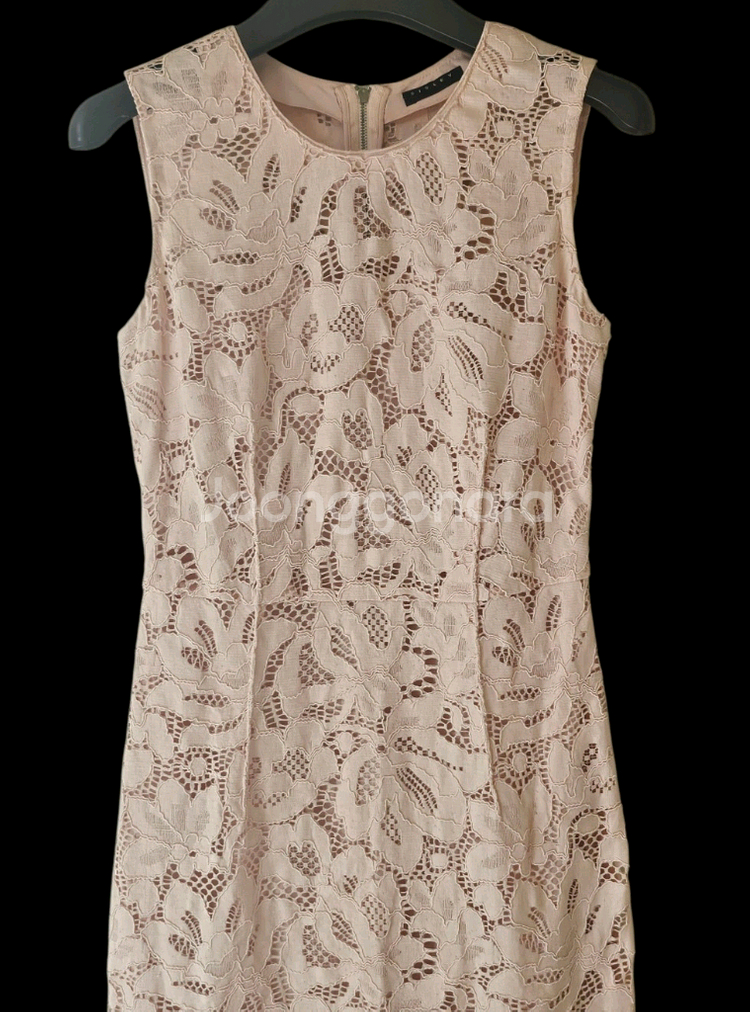 시슬리 핑크 플라워 자수 러블리 민소매 미디원피스 55--1