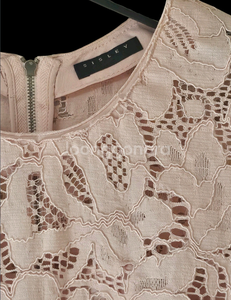 시슬리 핑크 플라워 자수 러블리 민소매 미디원피스 55--2