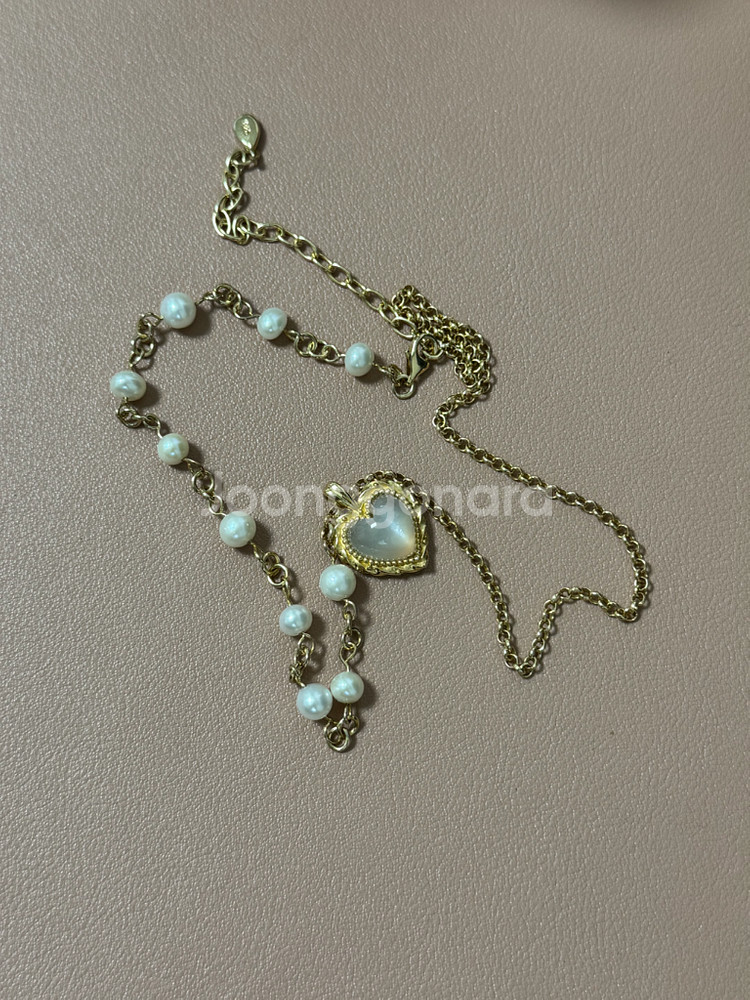 플로움 문스톤 목걸이(실버)--0