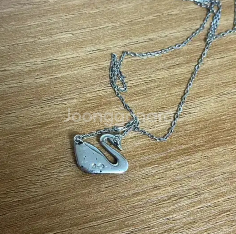 스와로브스키 스완 백조 목걸이--3