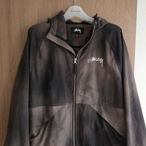 스투시 웨이브 다이 비치 쉘 자켓 블랙 S