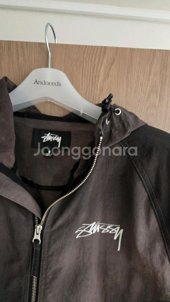 스투시 웨이브 다이 비치 쉘 자켓 블랙 S--1