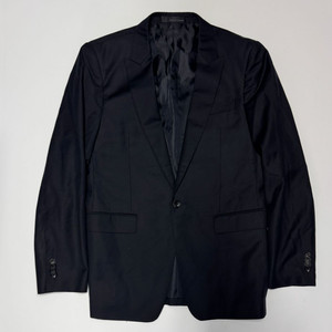 솔리드옴므 블랙 원 버튼 미니멀 블레이저 자켓 100