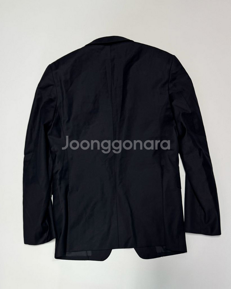 솔리드옴므 블랙 원 버튼 미니멀 블레이저 자켓 100--1