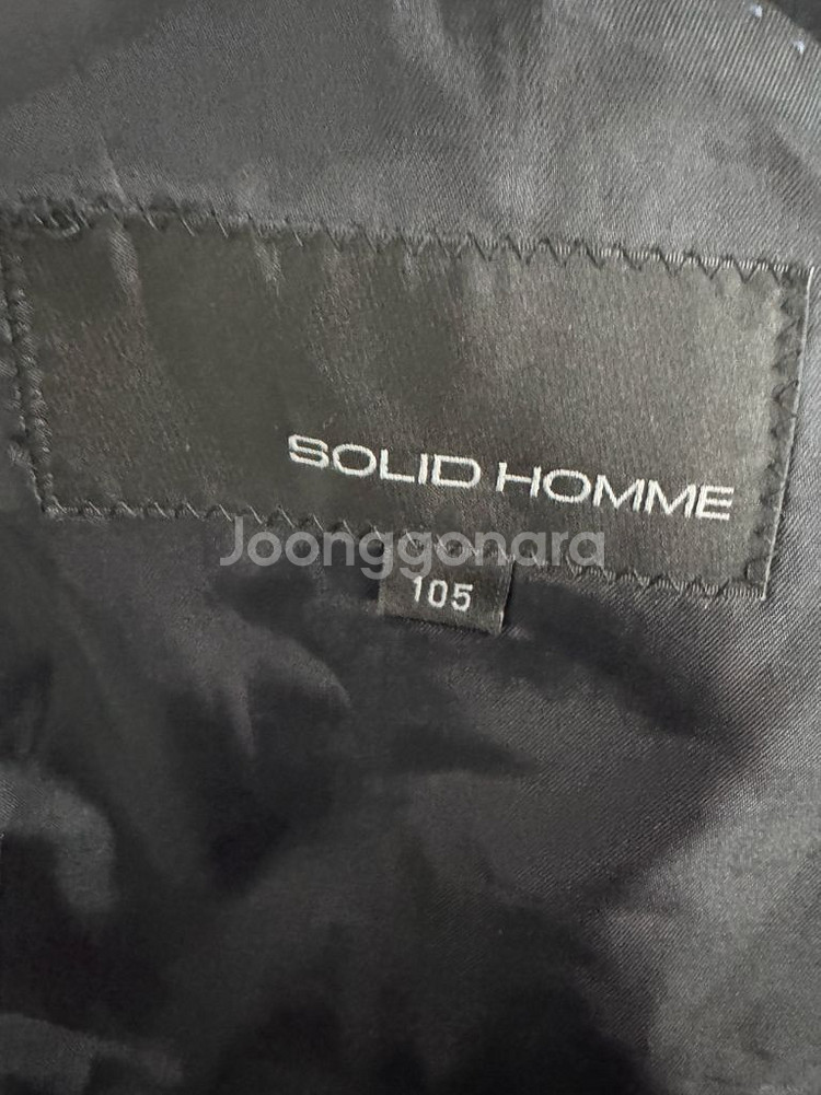 솔리드옴므 블랙 원 버튼 미니멀 블레이저 자켓 100--2