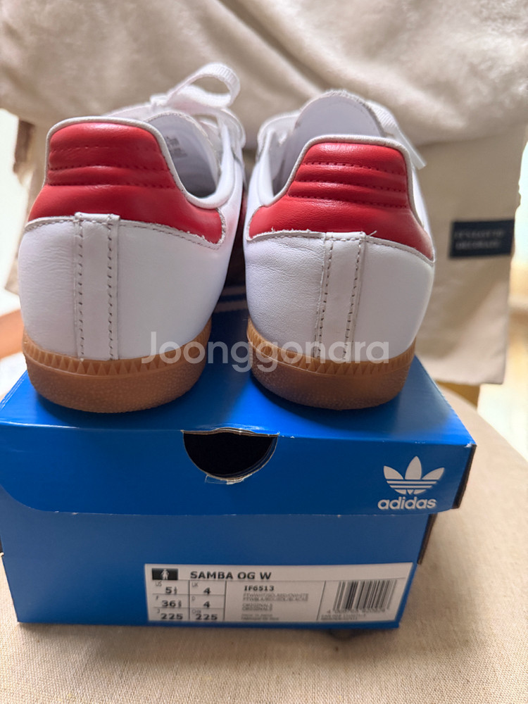 아디다스 삼바 OG W 흰빨(1회 착용 )--0