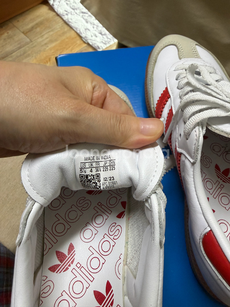 아디다스 삼바 OG W 흰빨(1회 착용 )--3