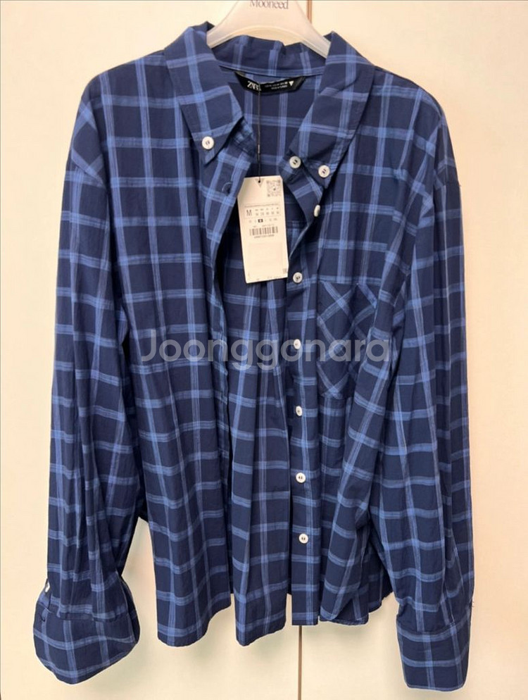 [새상품]ZARA 자라 체크 셔츠 M--8