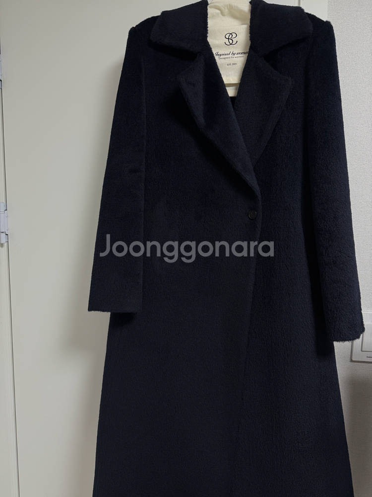 시에sie 마론 알파카 블렌드 코트 딥네이비--7