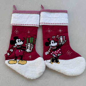 포터리반키즈 미키/미니마우스 산타 선물 양말 주머니