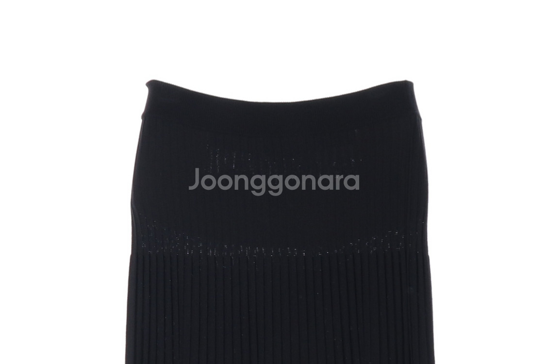 [S]자라 블랙 니트 롱 플리츠스커트 치마--1