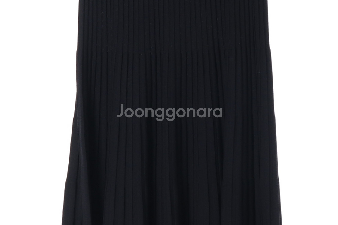 [S]자라 블랙 니트 롱 플리츠스커트 치마--2